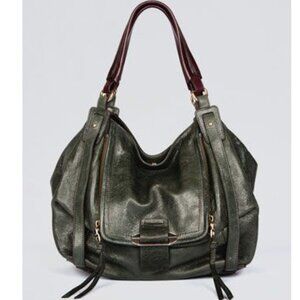 KOOBA Vintage Y-2k Large Greyish Leather Hobo Shoulder Bag